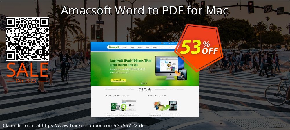 Amacsoft Word to PDF for Mac coupon on New Year's Day offering sales