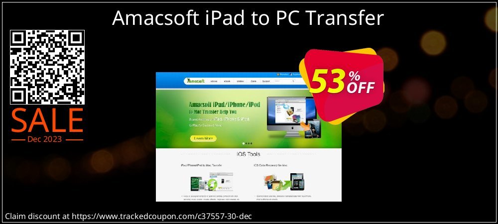 Amacsoft iPad to PC Transfer coupon on World Backup Day offering discount