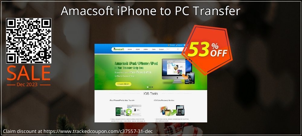 Amacsoft iPhone to PC Transfer coupon on World Party Day super sale
