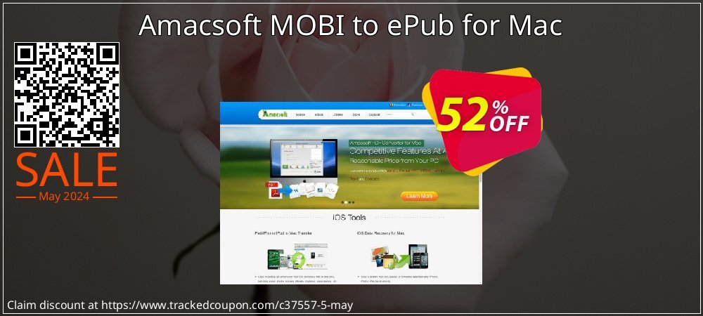 Amacsoft MOBI to ePub for Mac coupon on Mother Day promotions