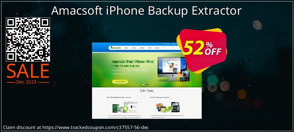 Amacsoft iPhone Backup Extractor coupon on World Party Day offering discount