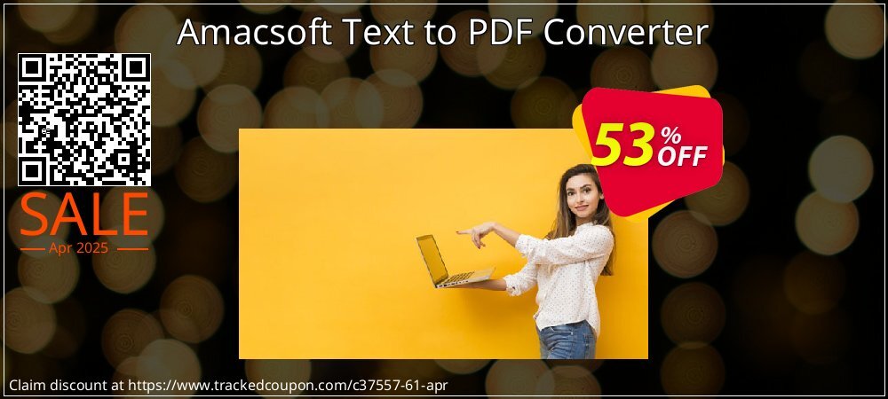 Amacsoft Text to PDF Converter coupon on World Party Day sales