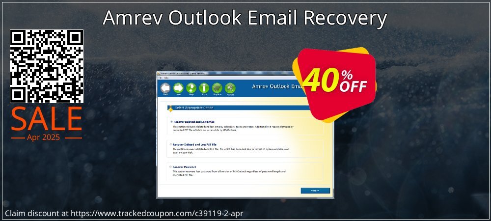 Amrev Outlook Email Recovery coupon on Working Day deals