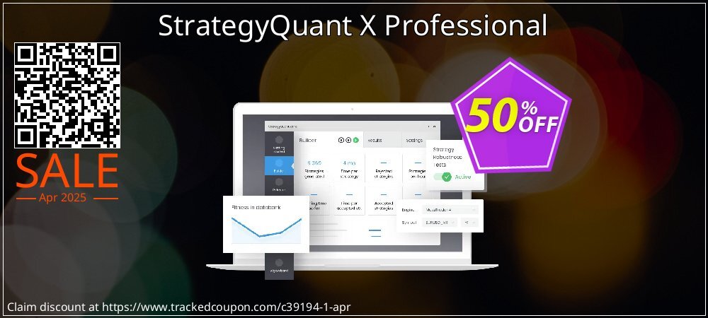 StrategyQuant X Professional coupon on World Party Day offer