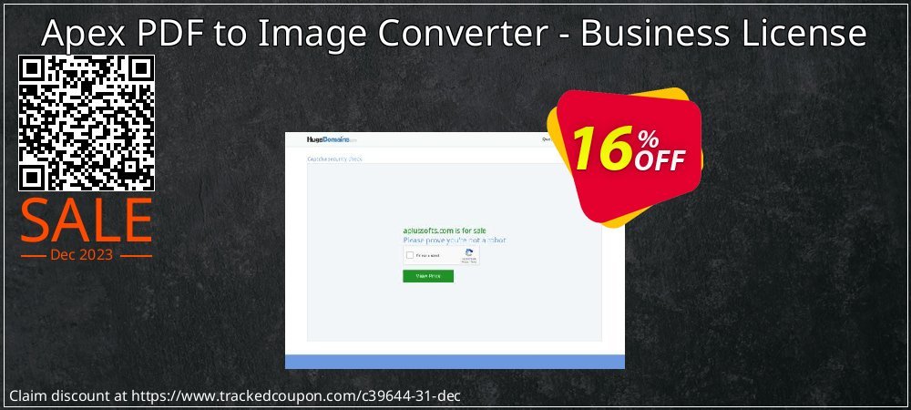 Apex PDF to Image Converter - Business License coupon on World Party Day offering sales