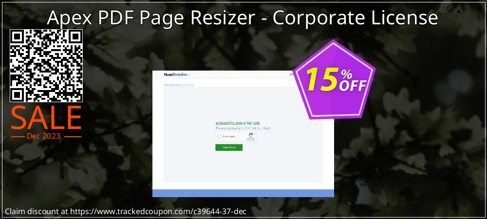 Apex PDF Page Resizer - Corporate License coupon on Working Day discount