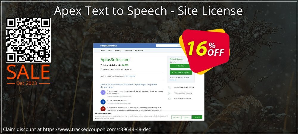 Apex Text to Speech - Site License coupon on Easter Day offering discount