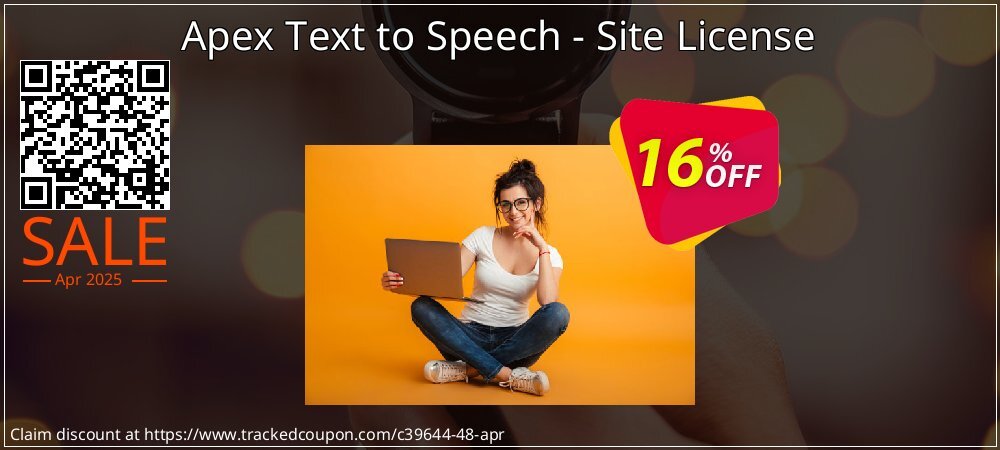 Apex Text to Speech - Site License coupon on Easter Day offering discount