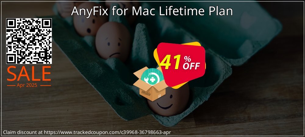 AnyFix for Mac Lifetime Plan coupon on Easter Day offering discount