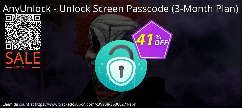 AnyUnlock - Unlock Screen Passcode - 3-Month Plan  coupon on World Party Day deals