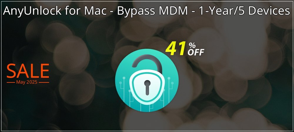 AnyUnlock for Mac - Bypass MDM - 1-Year/5 Devices coupon on Xmas Day discounts