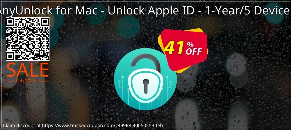 AnyUnlock for Mac - Unlock Apple ID - 1-Year/5 Devices coupon on End year deals