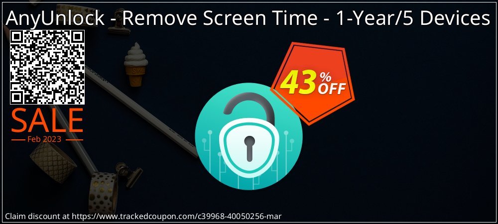 AnyUnlock - Remove Screen Time - 1-Year/5 Devices coupon on World Party Day offering sales