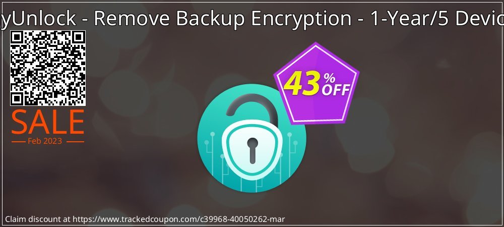 AnyUnlock - Remove Backup Encryption - 1-Year/5 Devices coupon on National Champagne Day deals