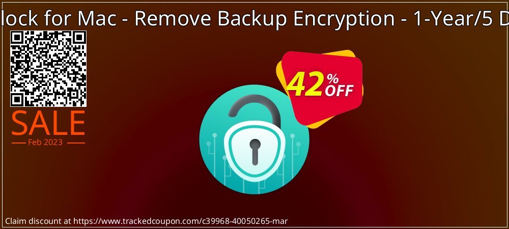 AnyUnlock for Mac - Remove Backup Encryption - 1-Year/5 Devices coupon on National Cheese Day discounts