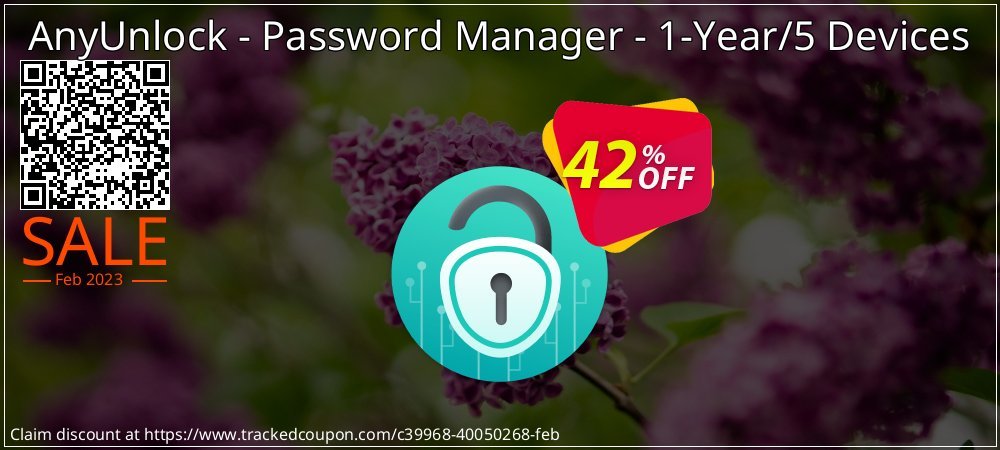 AnyUnlock - Password Manager - 1-Year/5 Devices coupon on Easter Day promotions