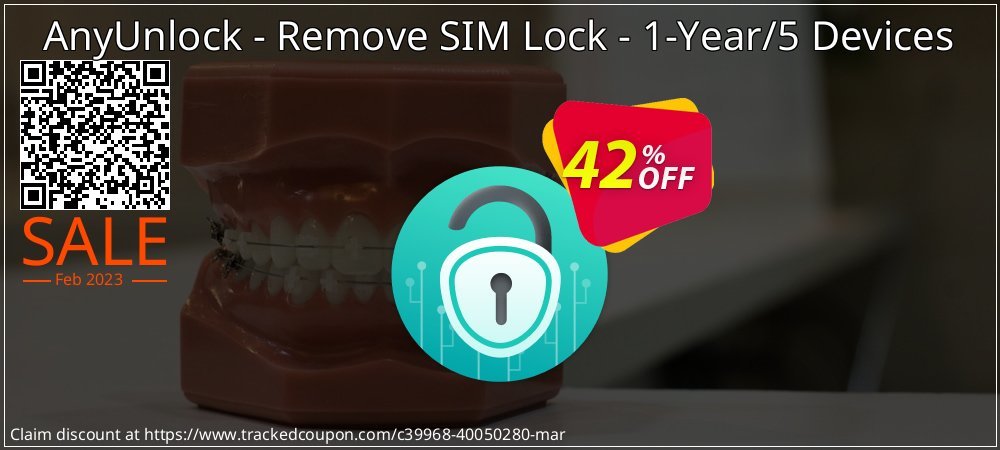 AnyUnlock - Remove SIM Lock - 1-Year/5 Devices coupon on National Walking Day offer