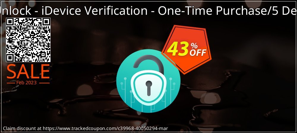 AnyUnlock - iDevice Verification - One-Time Purchase/5 Devices coupon on World Password Day promotions