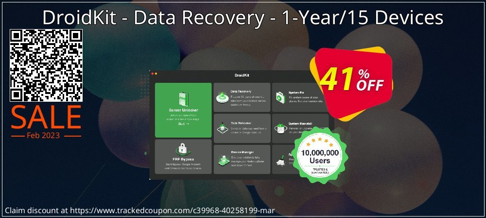DroidKit - Data Recovery - 1-Year/15 Devices coupon on New Year's eve offer