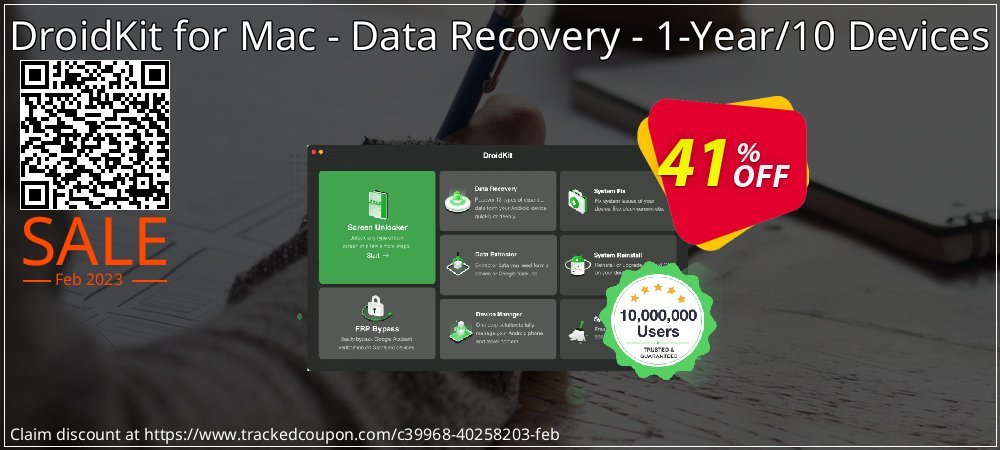 DroidKit for Mac - Data Recovery - 1-Year/10 Devices coupon on Virtual Vacation Day super sale