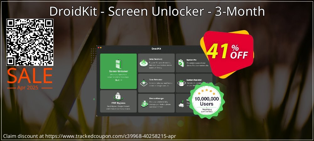 DroidKit - Screen Unlocker - 3-Month coupon on National Walking Day deals