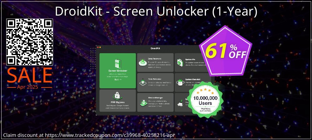 DroidKit - Screen Unlocker - 1-Year  coupon on National Loyalty Day discount