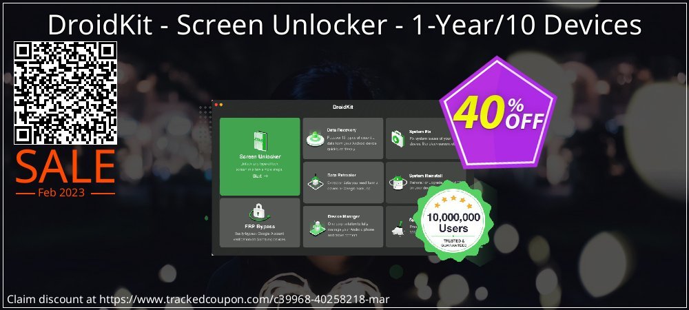 DroidKit - Screen Unlocker - 1-Year/10 Devices coupon on Constitution Memorial Day offering sales