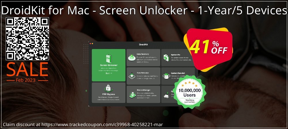 DroidKit for Mac - Screen Unlocker - 1-Year/5 Devices coupon on New Year's eve super sale