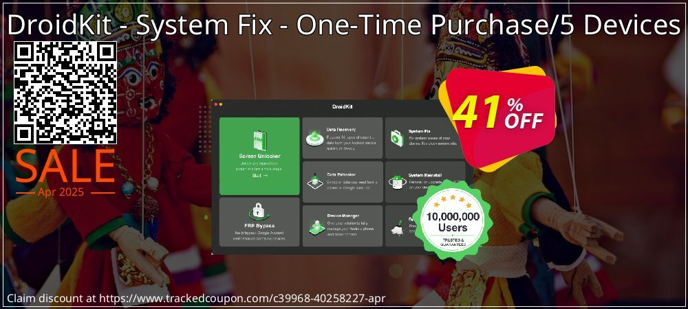 DroidKit - System Fix - One-Time Purchase/5 Devices coupon on April Fools' Day offering discount