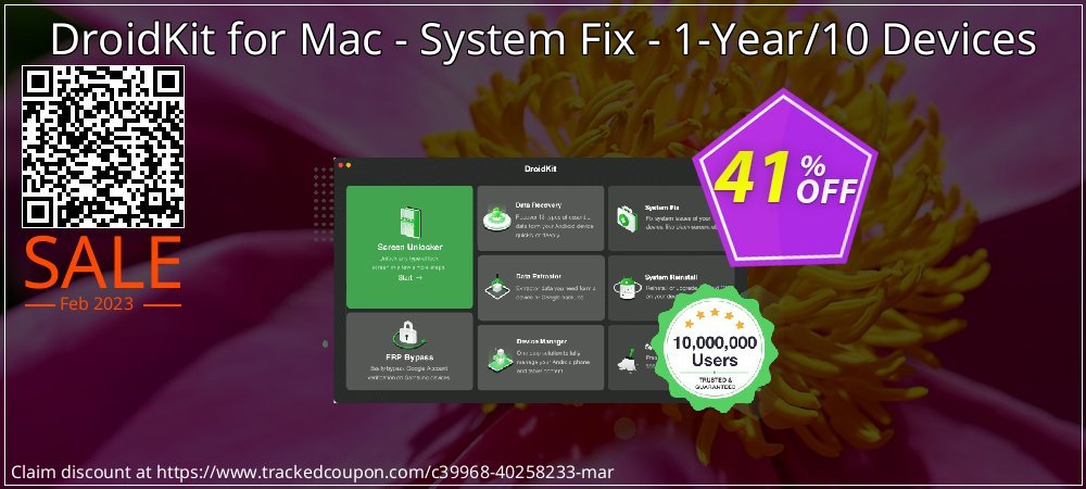 DroidKit for Mac - System Fix - 1-Year/10 Devices coupon on Virtual Vacation Day sales