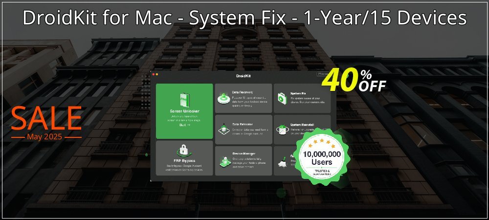 DroidKit for Mac - System Fix - 1-Year/15 Devices coupon on Tell a Lie Day offer