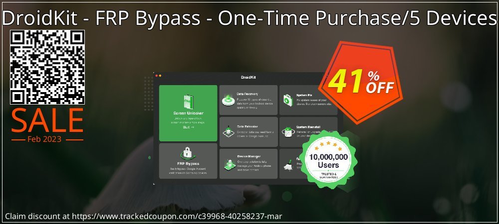 DroidKit - FRP Bypass - One-Time Purchase/5 Devices coupon on Christmas & New Year offering discount
