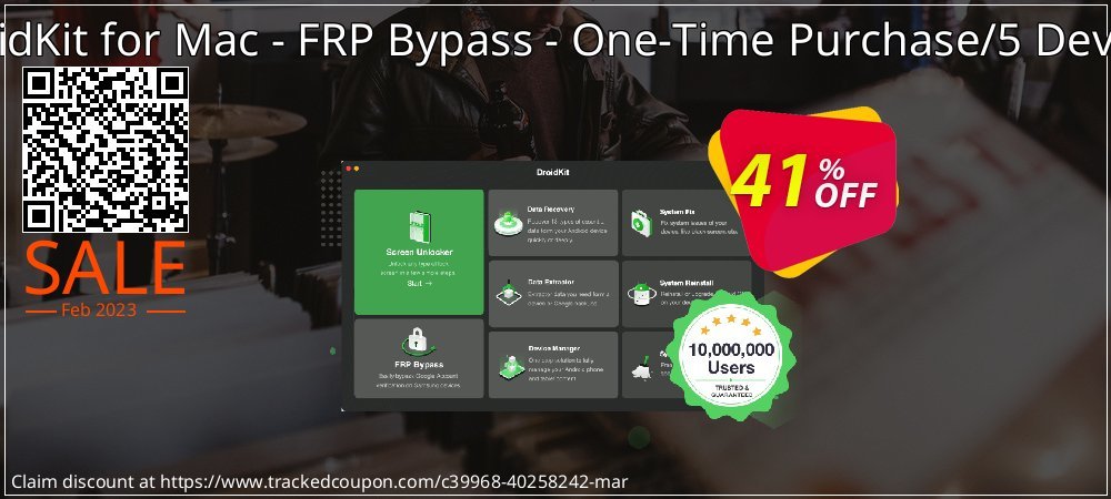 DroidKit for Mac - FRP Bypass - One-Time Purchase/5 Devices coupon on Working Day offer