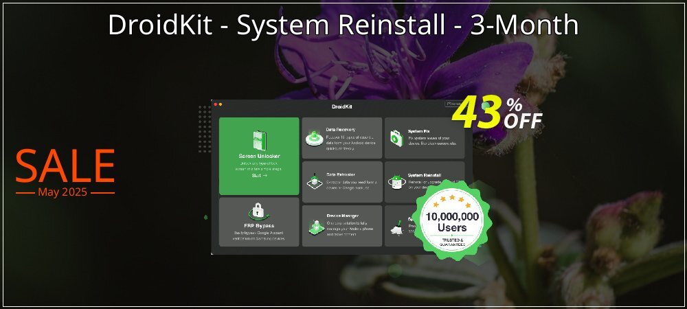 DroidKit - System Reinstall - 3-Month coupon on National Loyalty Day super sale