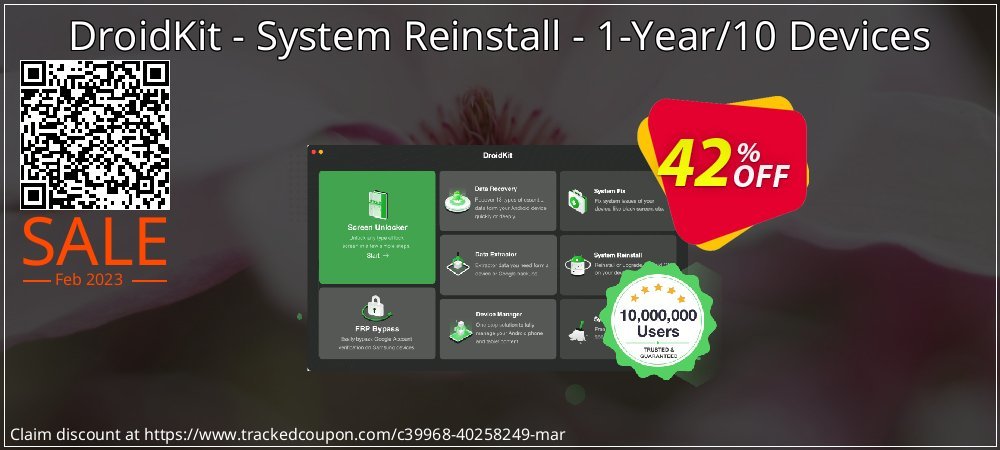 DroidKit - System Reinstall - 1-Year/10 Devices coupon on New Year's Day discounts