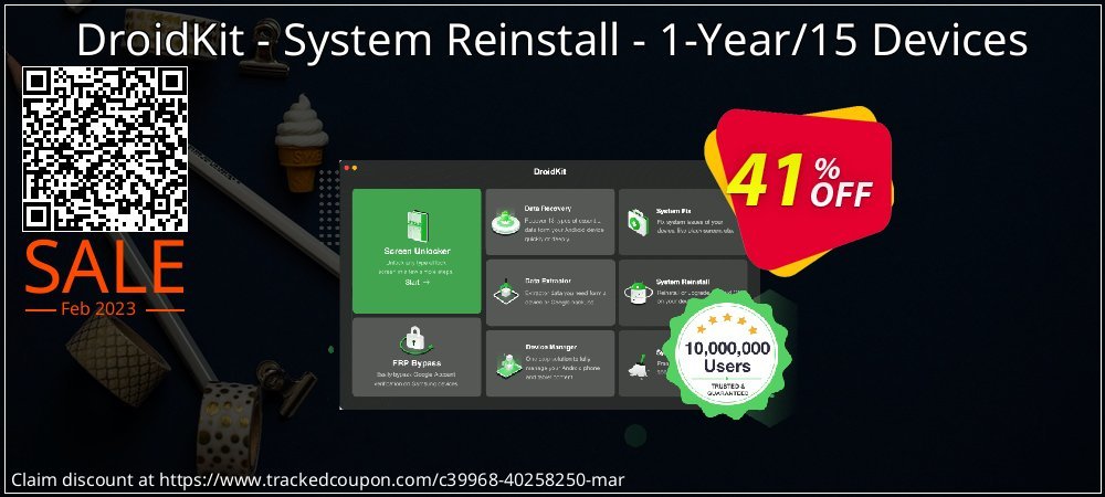 DroidKit - System Reinstall - 1-Year/15 Devices coupon on National Walking Day sales