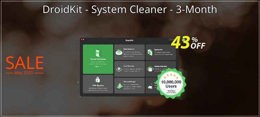 DroidKit - System Cleaner - 3-Month coupon on Boxing Day offering sales