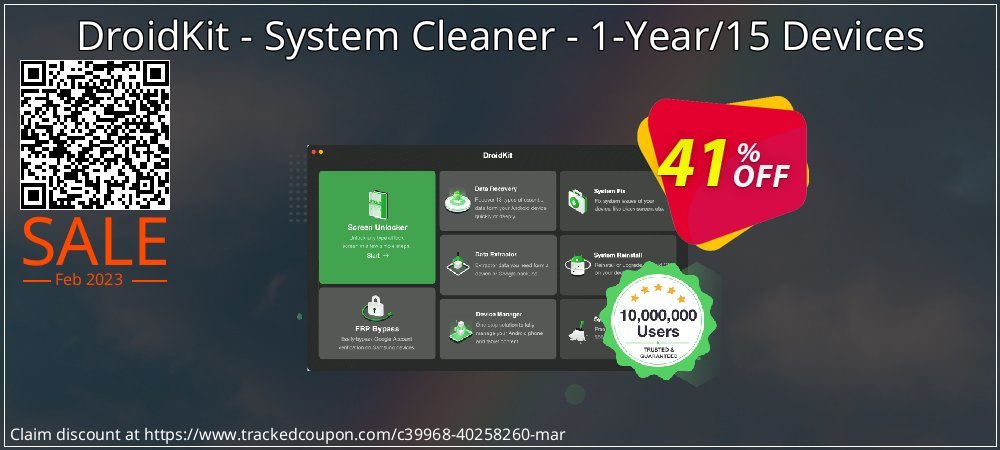 DroidKit - System Cleaner - 1-Year/15 Devices coupon on New Year's Day sales