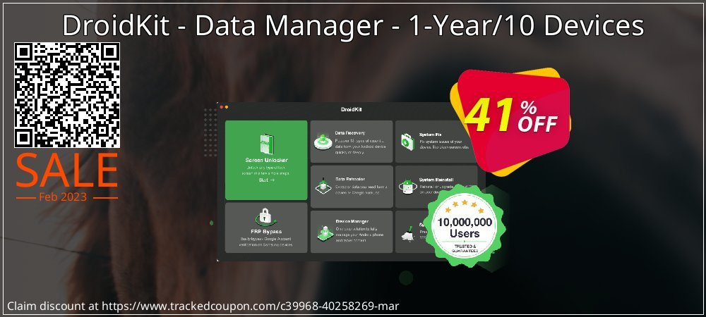 Claim 41% OFF DroidKit - Data Manager - 1-Year/10 Devices Coupon discount February, 2023