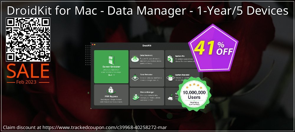 DroidKit for Mac - Data Manager - 1-Year/5 Devices coupon on April Fools' Day offering discount