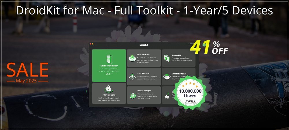 DroidKit for Mac - Full Toolkit - 1-Year/5 Devices coupon on Working Day deals