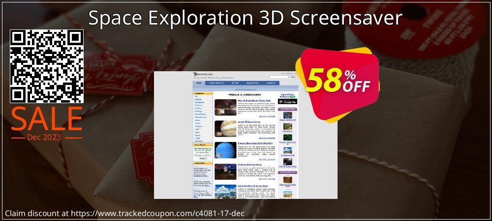 Space Exploration 3D Screensaver coupon on April Fools' Day offering sales