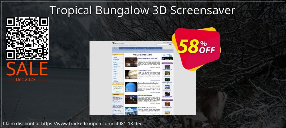 Tropical Bungalow 3D Screensaver coupon on Easter Day super sale