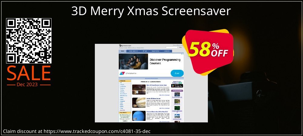 3D Merry Xmas Screensaver coupon on Mother Day super sale