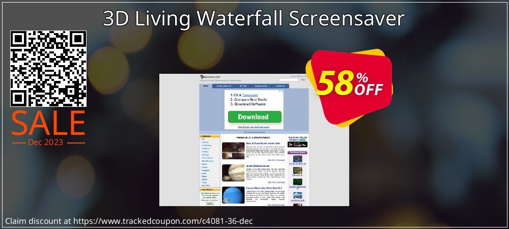 3D Living Waterfall Screensaver coupon on World Party Day super sale