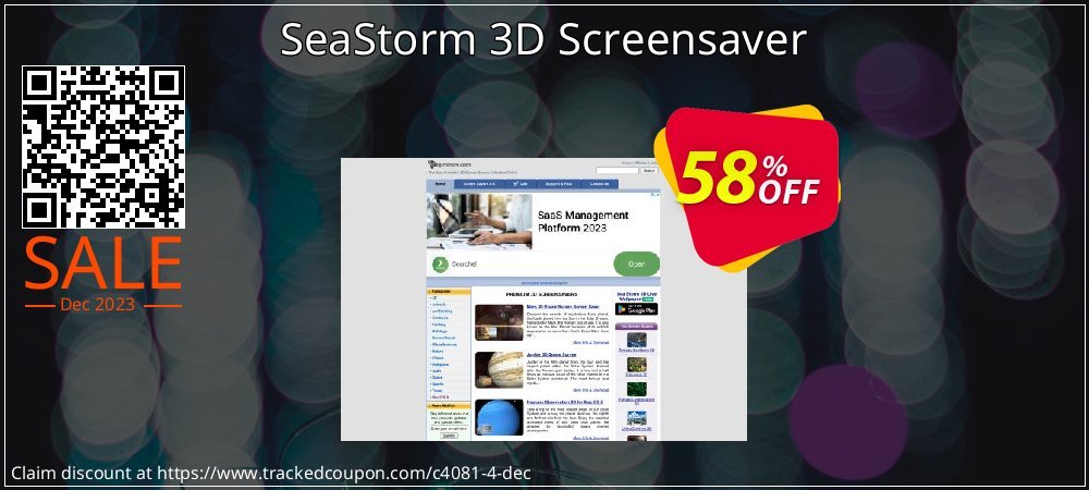 SeaStorm 3D Screensaver coupon on National Smile Day offer