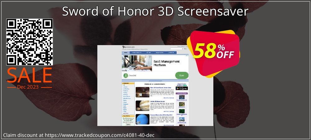 Sword of Honor 3D Screensaver coupon on National Walking Day deals