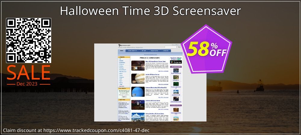 Halloween Time 3D Screensaver coupon on Working Day sales