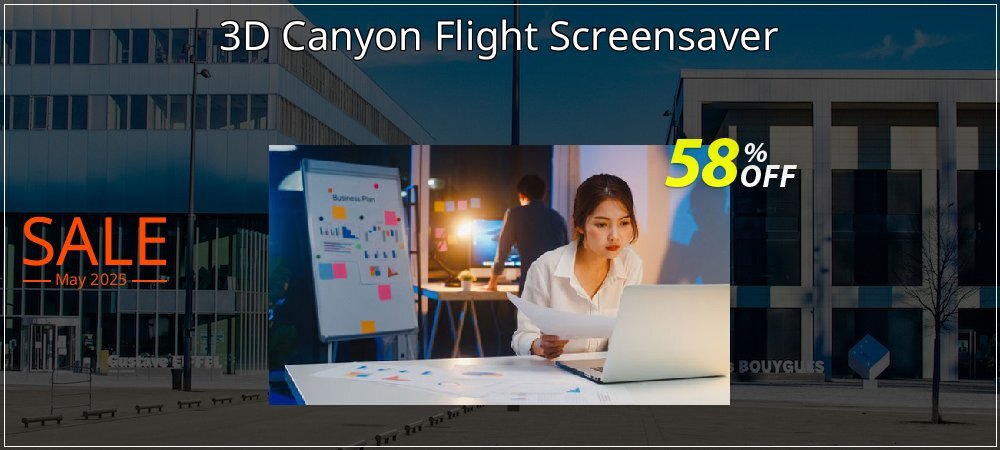 3D Canyon Flight Screensaver coupon on National Walking Day offer