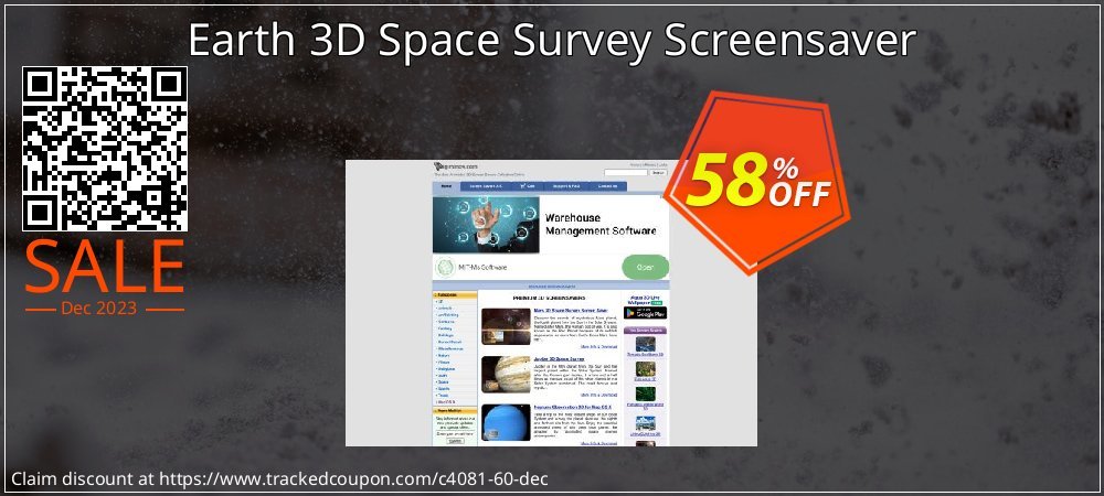 Earth 3D Space Survey Screensaver coupon on Mother Day offering discount